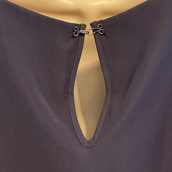 Ann Taylor Navy 3/4 Sleeve A Line Dress Side Pockets Medium Pre-owned - Picture 4 of 6